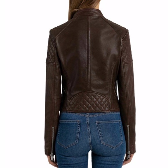 Bagatelle NYC🌻Quilted Leather Moto Jacket NWOT - Picture 5 of 16